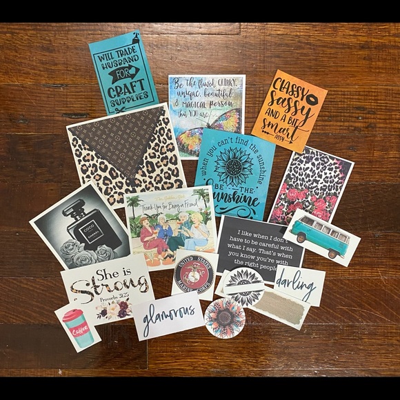 Bag 1 - Collection Of 60 Junk Journal Inspiring & Sassy Sayings or Images - Picture 3 of 5